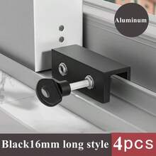 2pcs Metal Adjustable Sliding Door Lock With Keys - Vertical Security Door Lock For Pets, No Assembly Required, No Battery Needed - Multicolor - View 17