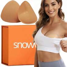 Snowy Sticky Push Up Inserts-Instant Boost Double-Sided Adhesive Bra Cup For Women -Womenswear, Clothing Push-Up Ultra Boost Inserts For Women,Sticky Push Uppads,Adhesive Bra,Double Sided Sticky Lift Padsinserts, Bra Cup Comfort Essential Feminine - 焦糖 - 查看 8