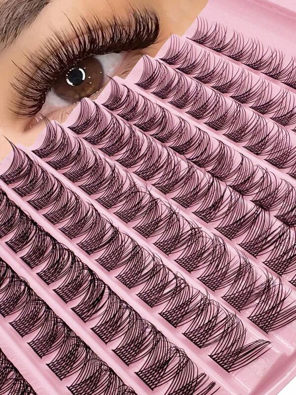 120clusters,D Songs 8-16mm Mixed 0.07mm , Waterproof Mink, Lightweight DIY Lashes For Natural To Dramatic Makeup, Suitable For Daily Use And Events