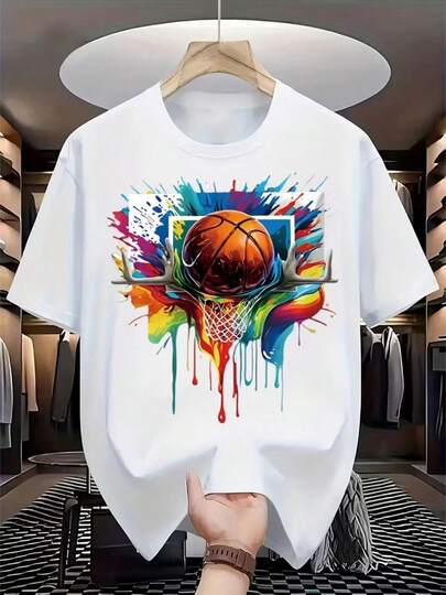 Camiseta Unissex BASQUETE – Conforto e estilo para quem vive o jogo!  Verão  Primavera / Outono    Ajuste Regular
