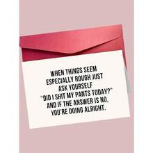 1 Pc Funny Encouragement Birthday Card With Fun Humorous Motivational Design For Family Partners Friends Colleagues Perfect For Birthday Card Gift Card Greeting Card Thank You Card Christmas Card Wedding Party Graduation Party Any Occasion With Randomly Colored Envelopes - Nhiều màu - Xem 1