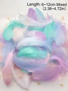 Approximately 100 Pieces Of Mixed Color Artificial Feathers,Christmas Valentine Day - Multicolor - View 4