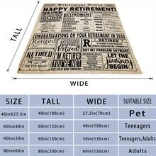 [Retirement Blanket] 1pc Happy Retirement Blanket For Men & Women - Fun & Inspirational Fleece Throw With Humorous Retirement Phrases, Perfect Farewell Gift For Coworkers, Best Retirement Present For All Seasons, Cozy Flannel Blanket - Multiple Sizes Available, Ultra Soft For Sofa/Bed, Winter Necessity - 彩色 - 查看 4