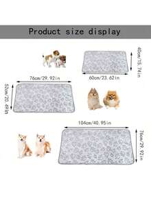 1pc Dog Blankets For Large Dogs -Pet Blanket Washable- Puppy Blanket, Both Big And Small Dogs Can Be Used-Soft Plush Reversible Dog Blanket, Couch Cover For Dogs Washable, Grey Paw Print(Fabric Weight: 220gsm/Weight Of Reverse Fabric: 220gsm) - Grey - View 4