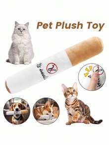 Funny Squeaky Dog/Cat Toy In Cigar/Cigarette Shape, Creative Dental Chewing Function With Built-In Sound Chip, Durable Material, Ideal For Pet Interaction, Holiday Celebration And Birthday Gifts - Multicolor - View 6