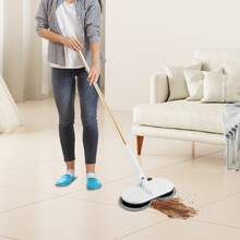 White Cordless Electric Mop 150rpm Electric Spin Mop For Hardwood Tile Floor 4 Pads 60Min Runtime 2000mAh Power Mop Lightweight Adjustable Lever - 1 - 查看 3