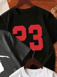 3pcs Young Boy Letter Print Short Sleeve T-Shirt Set - Multicolor - View 4