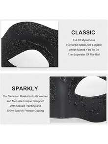 1pc Unisex Venetian Masquerade Mask, Suitable For Halloween, Carnival, Costume Parties, Balls, Role-Playing, Holiday Costumes - Multicolor - View 10