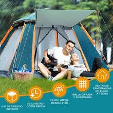 Tienda Casa Campaña Grandes Para Acampar  Casa De Campaña 3-4 Personas Impermeable Portátil 2 Entradas 215x215cm Tienda De Campana Tiendas campingTiendas De Campaña,acampado Al Aire Libre Arena Port¡tilPicnic Camping Sun Protection Tent A Prueba De Viento