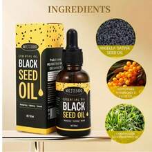 MEJISOO Black Seed Hair Oil, Cold-Pressed Essential Oil With Black Cumin Seed Oil, Monk Bread Fruit Oil, Rosemary Oil, 30ml/1.01fl Oz, Suitable For Scalp/Hair/Facial Care, Triple Effect - Multi Scents - View 3