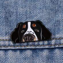Lindo pin esmaltado de Labrador negro - Diseño de expresión de cara de perro, broche esmaltado duradero adecuado para chaquetas, bolsos, sombreros - Regalo perfecto de joyería para amantes de las mascotas (Modelo nuevo 2025) - Multicolor 3 - Ver 2