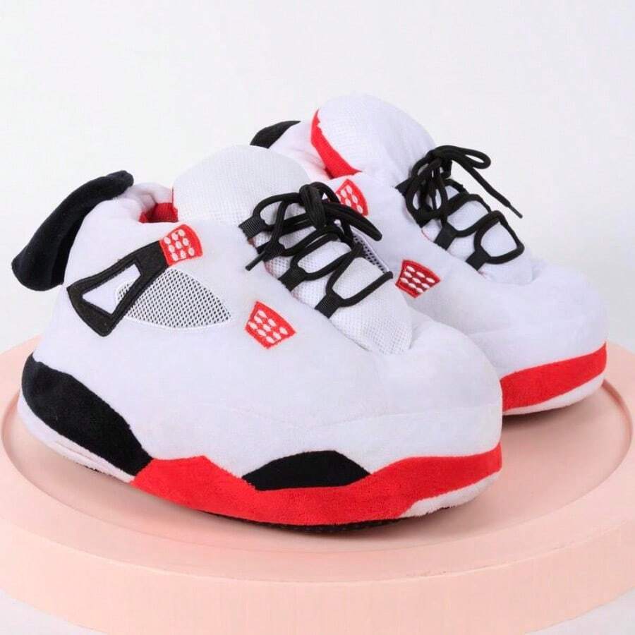 Warm Sneaker Slippers, Women Fashionable Home Shoes Soft Comfortable House Slipper One Size Footwear Girl - 白色 - 查看 1