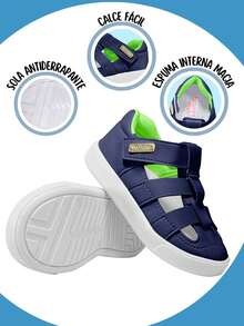Little toe Kids Sneakers - Màu xanh hải quân - Xem 2