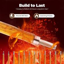 Aohuada Gdrasuya10 12Pcs Wood Carving Kit - Professional Woodworking Gouges & Chisels - Steel Blades With Wooden Handles - Ideal Gift For Woodworking Enthusiasts