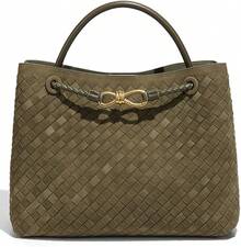 Suede Woven Tote Bag For Women Retro Woven Bag Handbag Bow Shoulder Satchel Suede Crossbody Purse Handle Tote Handbags2025 - 綠色 - 查看 12