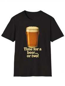 Beer Time T-Shirt Uni Softstyle Drinking Tee,This Fun Printed Casual T-Shirt Is The Perfect Gift For Valentine's Day/Christmas - 款式11 - 查看 1