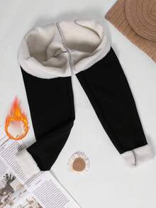 1 chiếc quần legging nữ có túi, lót giữ nhiệt, thoáng khí, thích hợp cho các hoạt động thể thao mùa thu/đông, ngoài trời, tập gym, yoga, quần dài màu đen. - màu đen - Xem 7