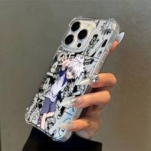 Funda para teléfono colorida y adorable con Killua Zoldyck de la moda del cómic H-HUNTERS, diseñada para varios modelos de , incluyendo 17, 16E, 16, 15, 14, 13, 12, 11, así como Air Pro Max Mini XR XS X 7 8 Plus.Ofrece protección contra caídas en las cuatro esquinas. - Color 1 - Ver 4