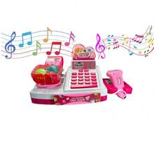 Juguete Caja Registradora Didáctica con Sonido, Accesorios de Super Mercado Dinero Didáctico - Rosa Roja - Ver 6