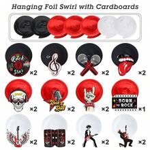 53 Pieces Rock And Roll Theme Party DecorationsGuitar Record Sign Rock Star Music Party Hanging Swirls Ceiling Decor For 50'S 60'S Rock Music Theme Party Favors Supplies - Trending, Best Seller, New Arrival, Party Supplies, Elegant Decor, Party Decoration, Wedding & Birthday - Nhiều màu - Xem 4