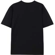 Camiseta unisex estampada PARGS FRPNCE - Estampado geométrico, tejido tela de , corte regular, apta para todas las estaciones, suave y cómoda. - Negro - Ver 3
