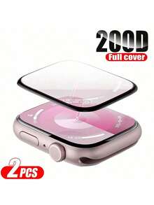 2 Packs HD Edge-To-Edge Soft Film Screen Protector For Apple Watch Ultra 3/Ultra 2 (49mm) / Series 11/10/9/8/7/SE/6/5/4/3 (45mm, 44mm, 42mm, 41mm, 40mm, 38mm) - Anti-Scratch / Anti-Smudge / Anti-Scrape