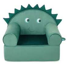 Lifezeal Kids Sofa Foam Filled Armchair Dinosaur Cuddly Toddler Couch With Washable Cover - 綠色 - 查看 5