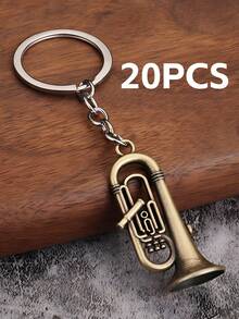 1pc Mini Saxophone Metal Keychain, Bohemian Style Musical Instrument Pendant | Music Themed Small Gift, Thoughtful For Father, Creative For Friends, Fun For Children, Dopamine Decor Christmas - Multicolor - View 29