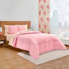 Juego de Edredón 7 Piezas Reversible – ¡2 Diseños en 1 para Renovar tu Habitación BEUTTY HOME - DURAZNO - Ver 3