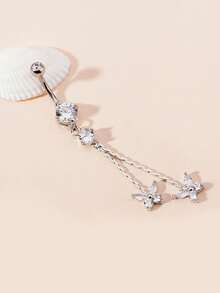 Butterfly Decor Belly Bar For Women And Men, Punk Piercing, A Fashionable Body Jewelry Gift For Any Occasion