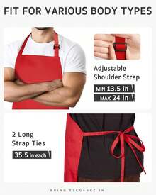 Chef Apron & Chef Hat - Red - View 4