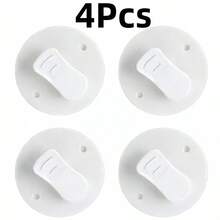 1/2/4pcs Shower Curtain Clips - Adhesive Hooks, Firm Grip, Anti-Slip & Wear-Resistant, Protect Curtain Fabric, Easy To Use, Essential Bathroom Accessory, Durable Curtain Holders - Multicolor - View 14