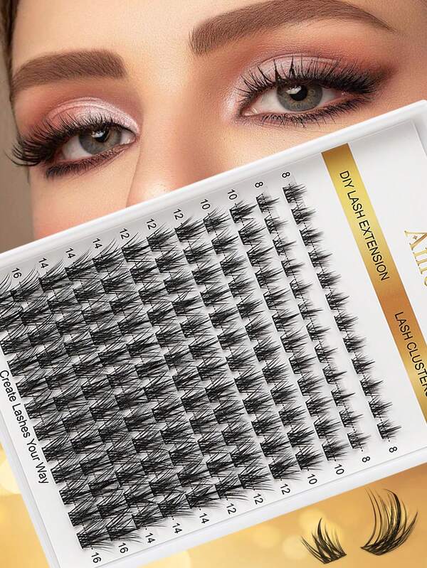 144 Pcs Mix Length Lashes Clusters,Volume Wispy Natural 8-16mm Lashes Soft&Comfortable Easy DIY At Home, Reusable Lash Clusters,Lashes,Eyelashes,Fake Lashes