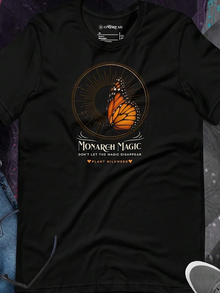 Monarch Magic Butterfly Conservation Shirt,This Fun Printed Casual T-Shirt Is The Perfect Gift For Valentine's Day/Christmas - 款式26 - 查看 1
