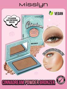 MISSLYN-Cinnadream Powder Bronzer, Bronzing Powder, Creamy Bronzer, Infused With Nourishing Murumuru Butter Blend, Creates A Smooth, Long-Lasting Glow, Dermatologically Tested, Hypoallergenic, Vegan And Cruelty-Free. Rich In Bronzing Pigments, Silky Formula, Delivers A Natural Glow, Cinnamon Scented, Lightweight And Long-Lasting. - #2 Luscious Hazelnut - 查看 1