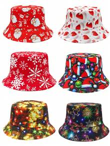 男女通用时尚复古 90 年代 80 年代图案双面渔夫帽，复古街头休闲渔夫帽