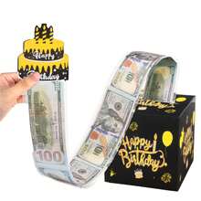 1pc/3pcs New Valentine's Day Cash Pull Gift Box Money Pulling Box Surprise Friends And Family With Roll-Up Banknote Gift Box - Multicolor - View 5