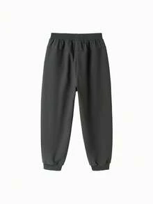 Balabala 儿童男童抓绒运动裤，2025秋冬款，保暖休闲 - 中灰 - 查看 2