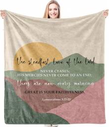 Christian Gifts For Women, Christian Blanket, Religious Scripture Gifts For Woman Girls Christian, Catholic Gifts, Bible Gift For Women, Prayer Blanket, Boho Throw Blanket For Bed Couch, - 1 - 查看 1