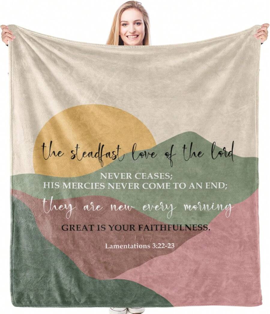 Christian Gifts For Women, Christian Blanket, Religious Scripture Gifts For Woman Girls Christian, Catholic Gifts, Bible Gift For Women, Prayer Blanket, Boho Throw Blanket For Bed Couch, - 1 - 查看 1