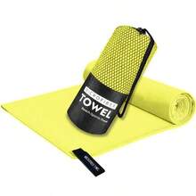 2/1 件吸水超细纤维沙滩游泳速干浴巾，柔软双面毛绒速干沙滩巾，纯色便携式瑜伽健身运动毛巾，沙滩必需品，沙滩配件，泳池浮板