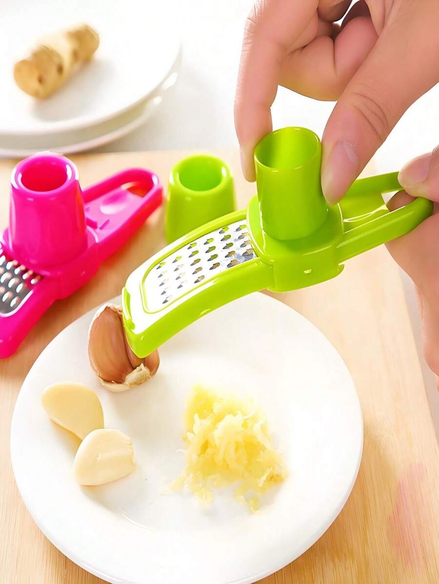 1PC Minimalist Portable Garlic Press – Efficient Multi-Functional Garlic Mincer | Lightweight Hanging Plastic Kitchen Tool | Essential For Home Cooking, Outdoor Camping & Restaurant Prep | Great Gift For Home Cooks, Campers & Chefs (40g, 1-Piece Limit) - Green - View 1