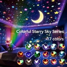 1 Stück Atombombe Galaxie Projektionslampe, echte größenverstellbare Stern- & Mondnachtbeleuchtung, geeignet für Halloween, Weihnachten, Valentinstag Dekoration, mehrere Beleuchtungseffekte, für Schlafzimmer, Party, Heimkino, Decke - farbiges Licht - Übersicht 5