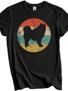 Samoyed Shirt - Vintage R Samoyed T-Shirt - Samoyed Owner Gift - Vintage Style Samoyed Gift,This Fun Printed Casual T-Shirt Is The Perfect Gift For Valentine's Day/Christmas - 款式11 - 查看 1