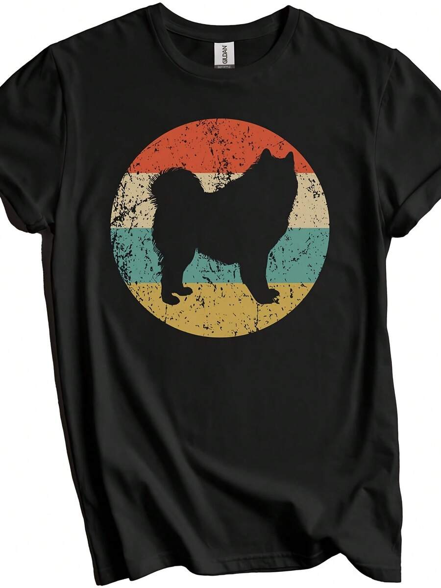Samoyed Shirt - Vintage R Samoyed T-Shirt - Samoyed Owner Gift - Vintage Style Samoyed Gift,This Fun Printed Casual T-Shirt Is The Perfect Gift For Valentine's Day/Christmas - 款式11 - 查看 1