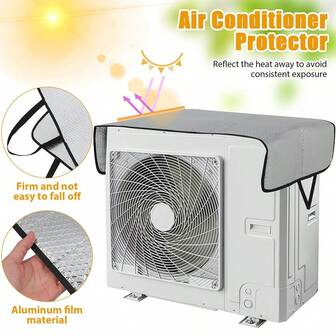 All-Weather Air Conditioner Cover - Sun, Rain & Snow Proof, UV Protection, Dust-Proof, Suitable For Patio, Outdoor Unit Cover, AC Outdoor Unit Heat Insulation Pad, Easy Installation, Fits Central Air Conditioning Units