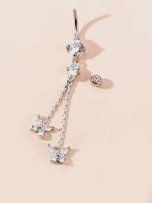 Butterfly Decor Belly Bar For Women And Men, Punk Piercing, A Fashionable Body Jewelry Gift For Any Occasion