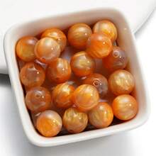 Double Color Cloud Resin Round Beads, Scattered Beads, Chinese Gilded Beads, High-End DIY Bracelet Bead Material Wholesale