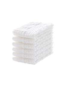 12pcs Baby Towel Set – Hospital-Bag Essentials Unisex Newborn Solid-Color Burp Cloths, Bath Towels And Washcloths For Boys And Girls. Six-Layer Ultra-Absorbent Fabric For All-In-One Use: Feeding, Bathing, Hand-Drying, Sweat-Wiping, Pillow Cover, Burping And Nursing. - White - View 13