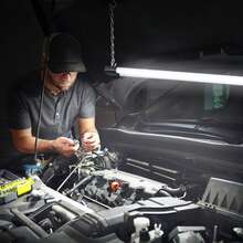 Paquete de 10 luces LED para taller, 4 pies, 40 W, accesorio de iluminación conectable para taller, 4500 LM, luces de techo para montaje en superficie y colgante, cables de alimentación de 59 pulgadas con interruptor de encendido/apagado, para garaje, almacén, taller en casa y oficina - 4500 LM - Ver 9